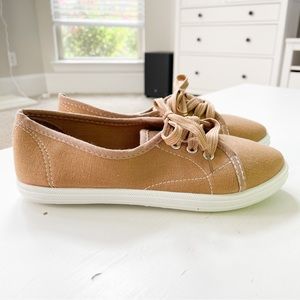 Rosegirl Tan Canvas Sneakers for Girls C2257 B15